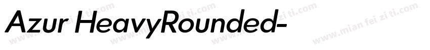Azur HeavyRounded字体转换